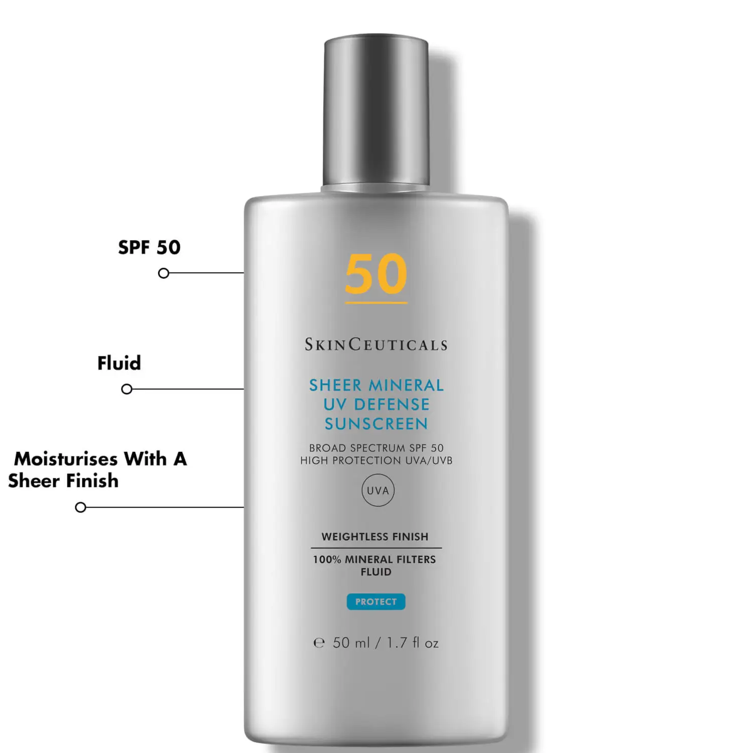 SkinCeuticals | Sheer Mineral UV Defense SPF50 Sunscreen Protection (50ml) - Image 2