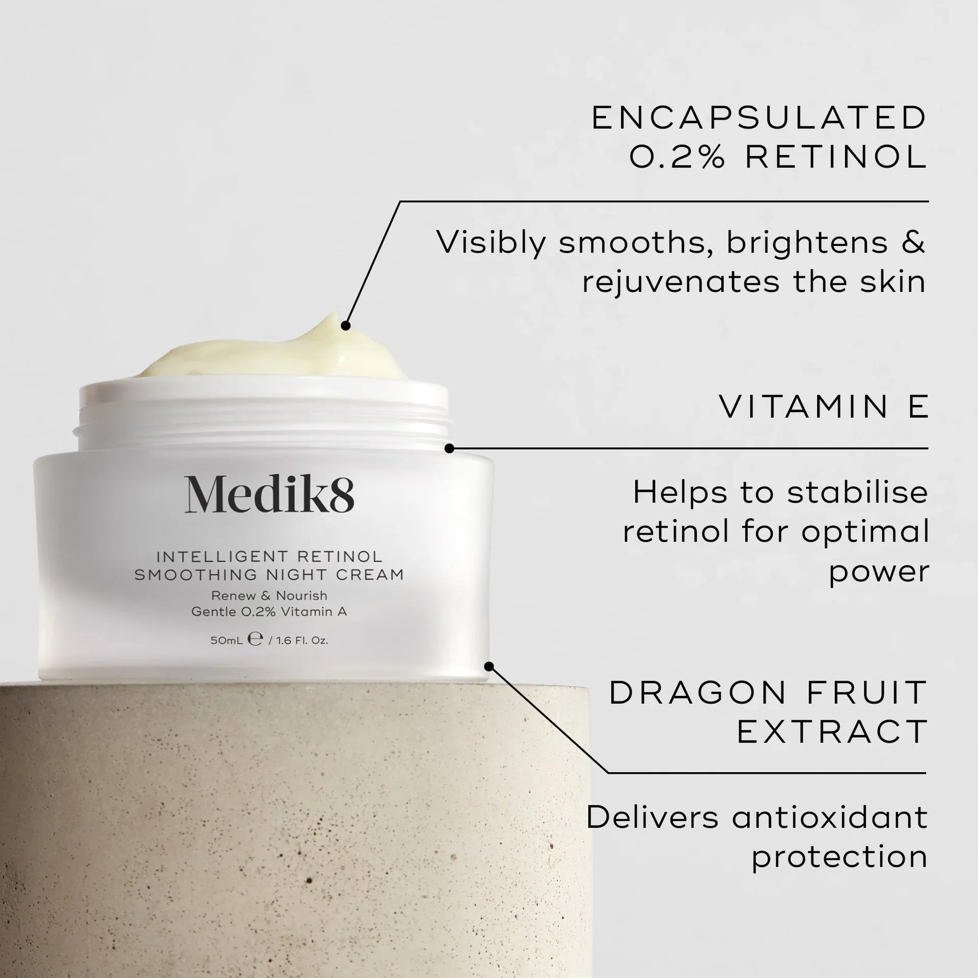Medik8 | Intelligent Retinol Smoothing Night Cream (50ml) - Image 2